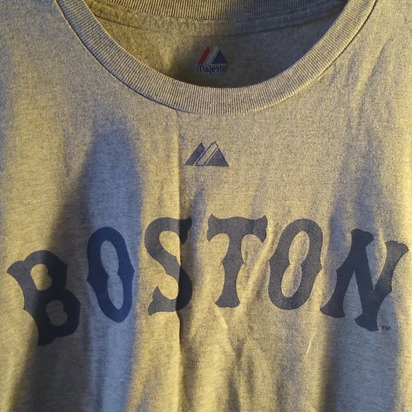 3 for $15 Men's Medium Majestic Boston Tee number 20/YOUKILIS - Picture 2 of 4
